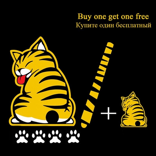 Funny Cartoon Cat Decoration Moving Tail Car