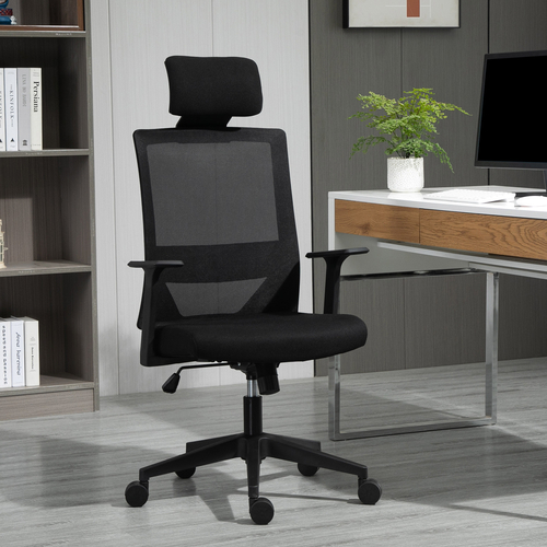 Vinsetto High Back Office Chair Swivel Task Chair with Lumbar Back