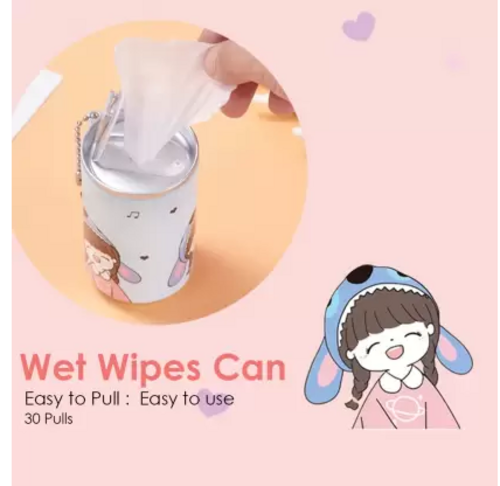 Wet Wipes Tissue Can - 1 Can contains 30 wet wipes multicolor Pack Of
