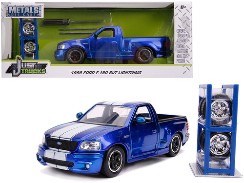 1999 Ford F-150 SVT Lightning Pickup Truck Candy Blue with White