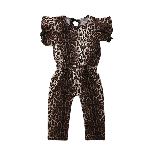 Toddler Baby Kids Girls Sleeveless Leopard 