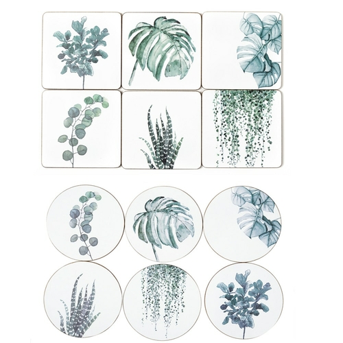 CFen A's Plant Printing Wood Coaster Cup Pad Non slip Heated Mat