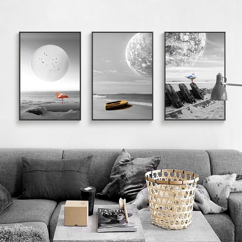 Modern Beautiful Full Moon Posters And Prints Wall