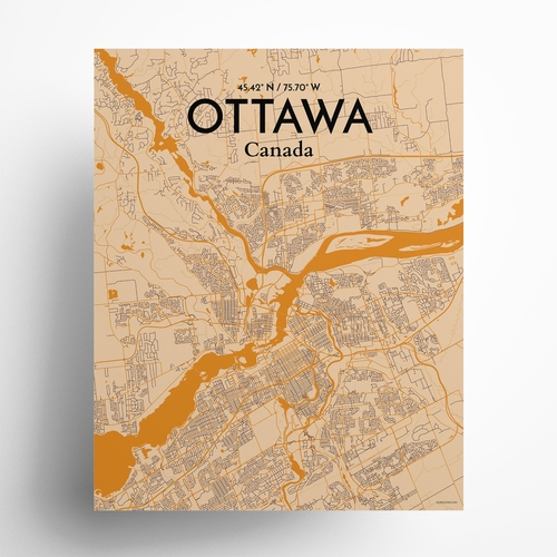 Ottawa City Map Poster