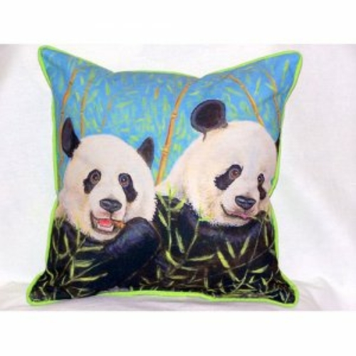 Betsy Drake ZP927 Pandas Indoor & Outdoor Throw Pillow- 22 x 22 in.