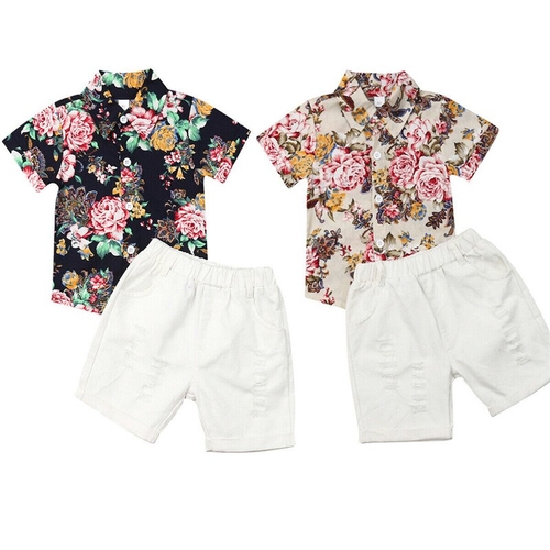 Summer Holiday Kids Baby Boys Clothing Sets Boho