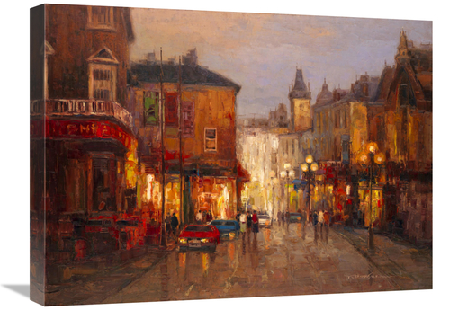 Global Gallery GCS-133485-1824-142 18 x 24 in. Parisian Night Scene Ar
