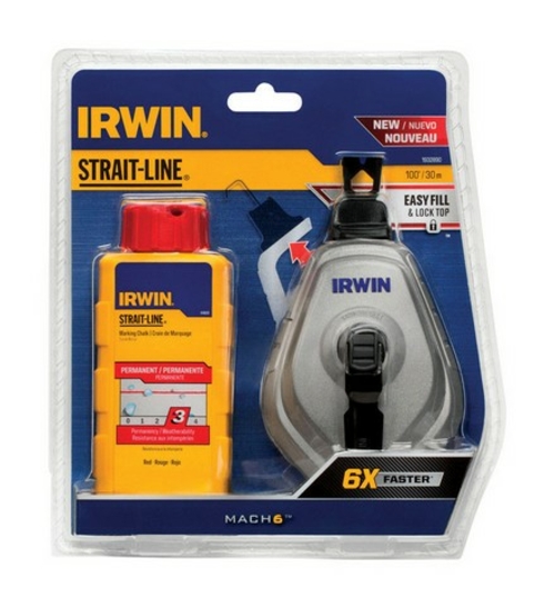 Irwin 1932890 100 ft. Mach6 Chalk & Reel Set