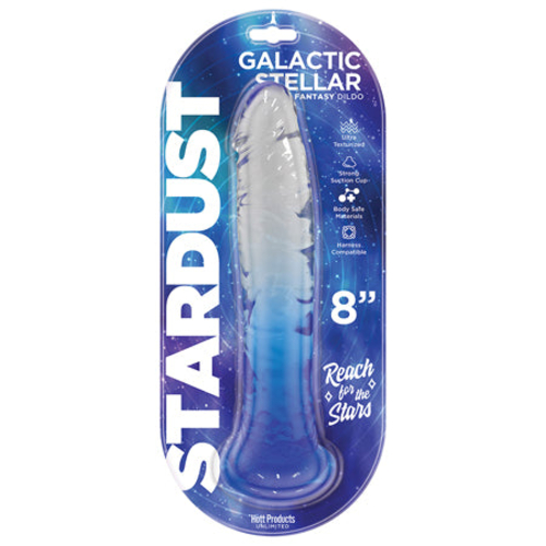 Stardust Galactic Stellar Textured 8 in. Jelly Fantasy Dildo Crystal