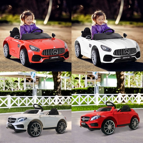 Qaba 6V Kids Licensed Mercedes Benz Ride On Car High/Low Speed