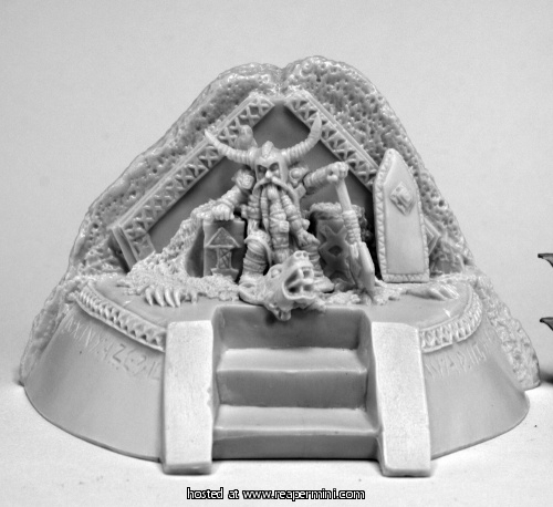Reaper Miniatures REM77570 25mm Scale Dwarf King on Throne - Jason Wie