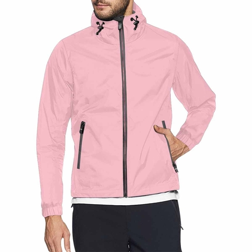 Pink Hooded Windbreaker Jacket - Men / Women