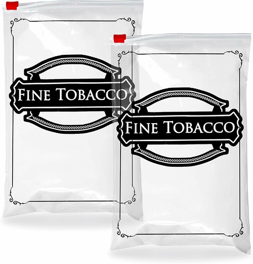 Pack of 1000 Slide Seal Closure Cigar Bags 10 x 5. Printed "Fine