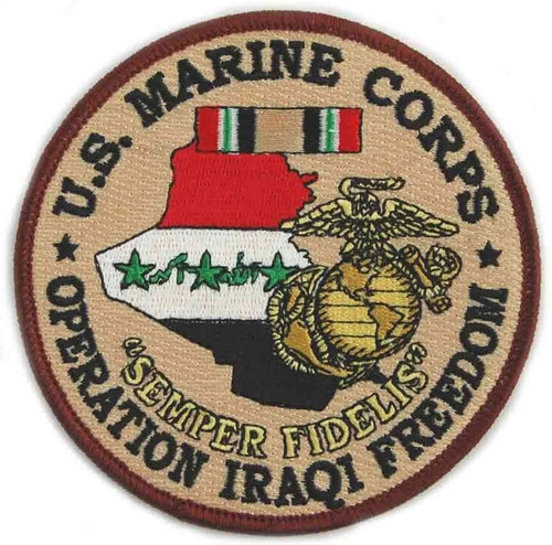 3 Inch Cloth Patch Us Marine Corps Operation Iraqi Freedom