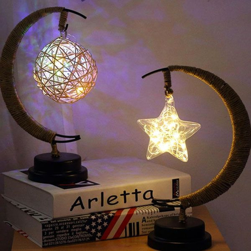 Half-Moon Fairy Light Lamp