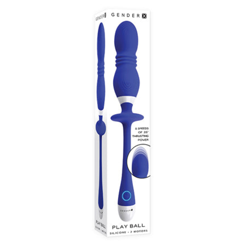 Gender X Play Ball Rechargeable Thrusting Silicone Dual Orb Vibrator