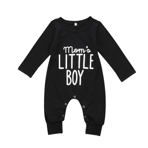 Newborn Baby Boy Girl Long Sleeve Letters Cotton