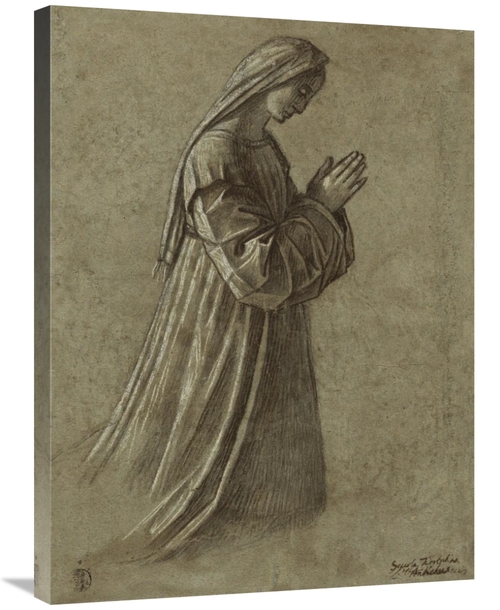 Global Gallery GCS-456086-2432-142 24 x 32 in. Study of the Virgin - S