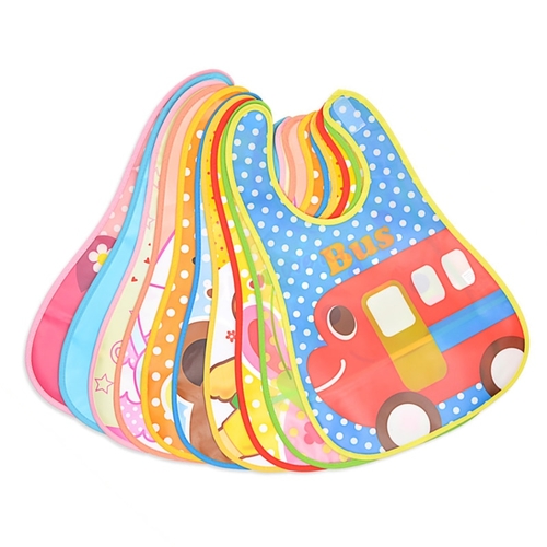 Adjustable Baby Bibs EVA Plastic Waterproof Lunch