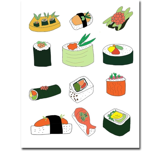 Artistic Home Gallery 1620989IG Sushi Set by Jan Weiss Premium Gallery