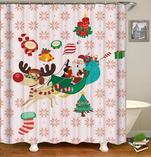 Christmas Icons Shower Curtain