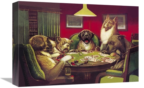 Global Gallery GCS-341407-1218-142 12 x 18 in. Poker Dogs- Stun, S