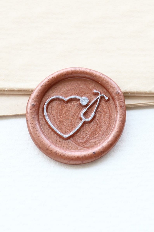 Heart Stethoscope Wax Seal Stamp /nurse heart wax seal Stamp