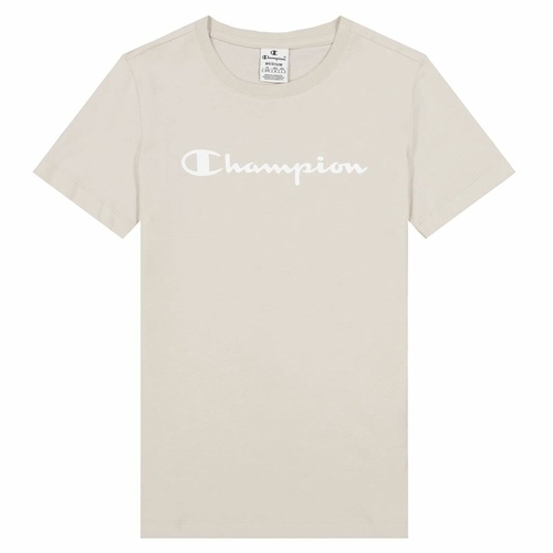 Women’s Short Sleeve T-Shirt Champion Big Script Logo White