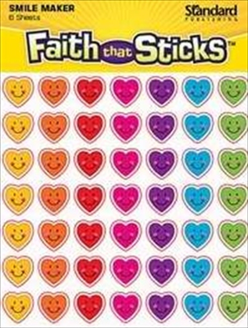 Standard Publishing 110030 Sticker Heart Smiles Micro Mini 6 Sheets Fa