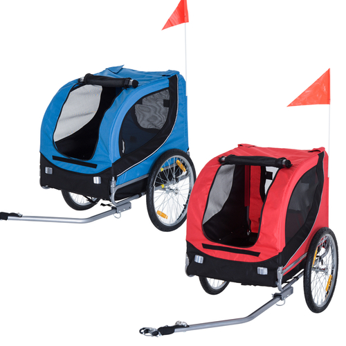 PawHut Pet Bike Trailer Bicycle Dog Cat Travel Carrier Foldable