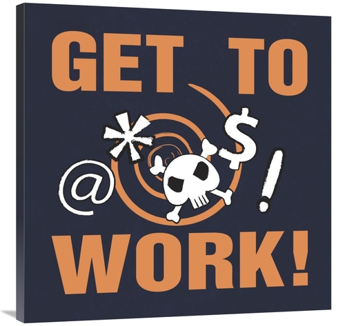 Global Gallery GCS-382222-3636-142 36 x 36 in. Grawlix - Get to Work A