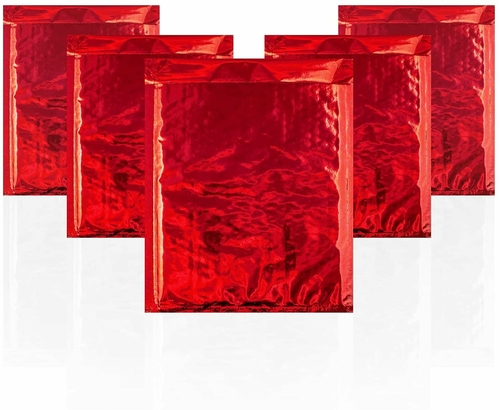 Pack of 10 Hot Red Bubble Mailers 8.5 x 11 Glamour Padded Cushion