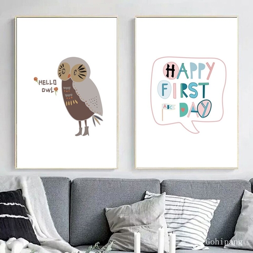 Nordic Owl Quotes Poster Prints Home Decor