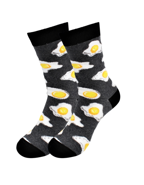 Cozy Designer Trending  Food Socks - Eggs - for Men and Women 