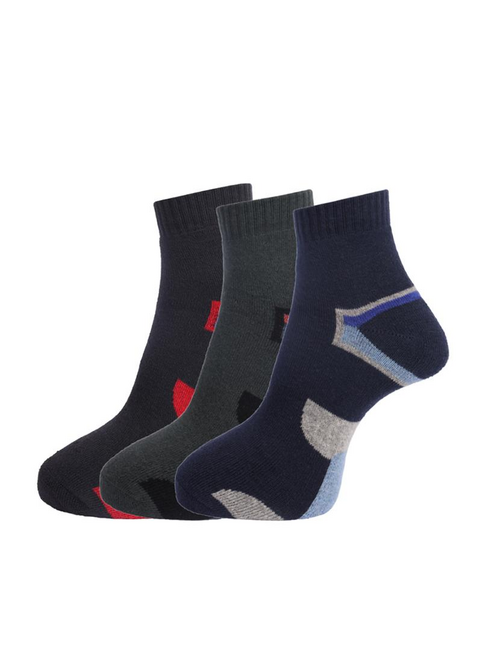 men color block ankle length socks combo