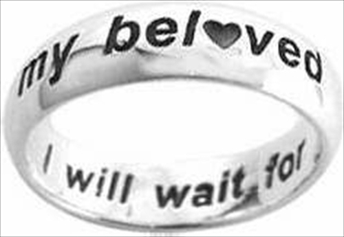 Solid Rock Jewelry 37914 Ring I Will Wait With Hearts Style 828 Stainl