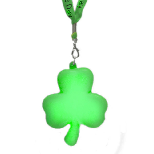 Blinkee 1002000 Shamrock Charm Necklace with Green Lightup Lanyard