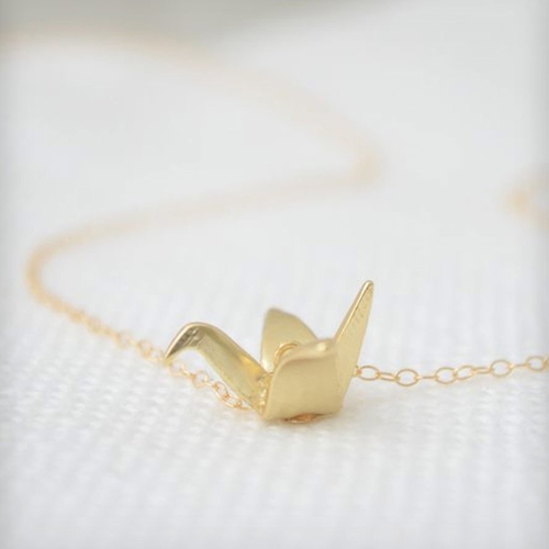 Silver Peace Bird Necklace