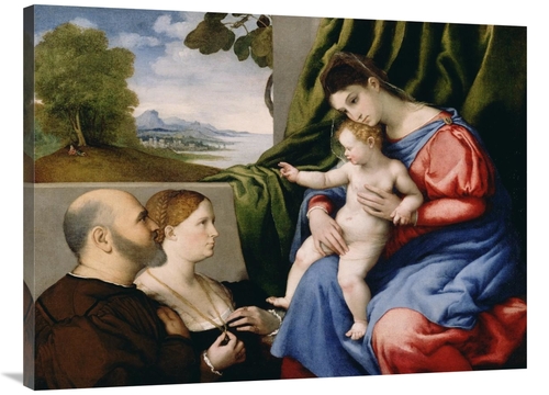 Global Gallery GCS-456791-3040-142 30 x 40 in. Madonna & Child with Tw