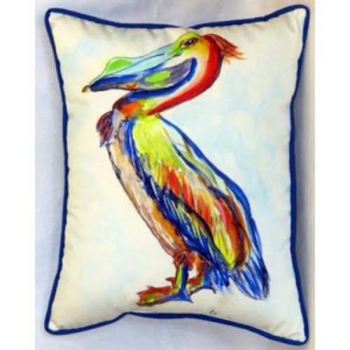 Betsy Drake ZP985A Sylvester Pelican Indoor & Outdoor Throw Pillow- 20