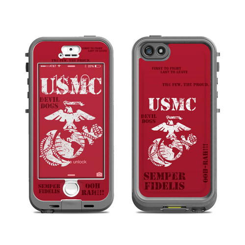 DecalGirl LN5S-SEMPERFI LifeProof iPhone 5S Nuud Case Skin - Semper Fi