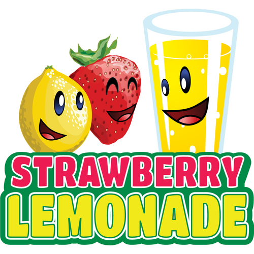 SignMission D-DC-12-Strawberry Lemonade 12 in. Strawberry Lemonade Con