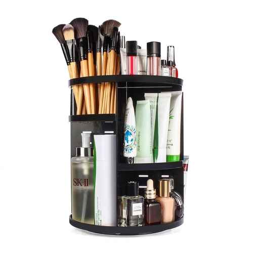 Large 360 Degree Makeup Organizer Rotating