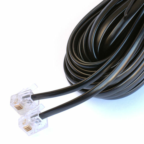 Black 4 Wire Phone Cord 25 ft.