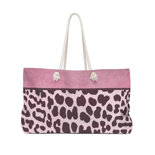 Weekender Tote Bag - Purple Animal Print