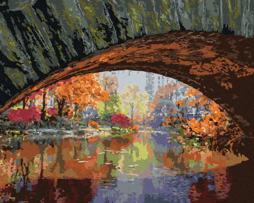 Paint by Numbers - AUTUMN TREES AND BRIDGE (TED DAVIS)