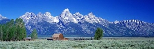 Panoramic Images PPI85446L Barn On Plain Before Mountains  Grand Teton