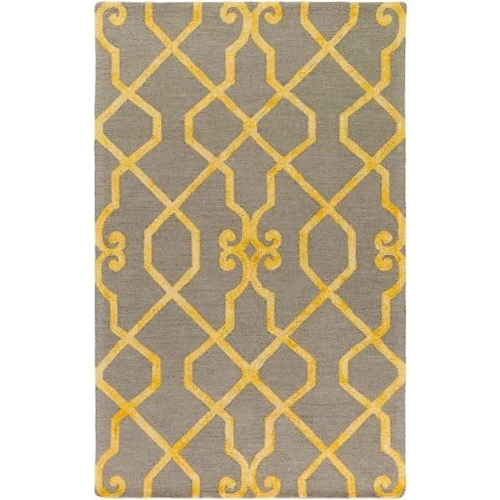 New Modern Collection Dip Dye Rectangular Shape Brown Wool Area Rug