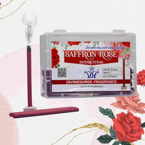 Saffron Rose Dhoop Incense Stick