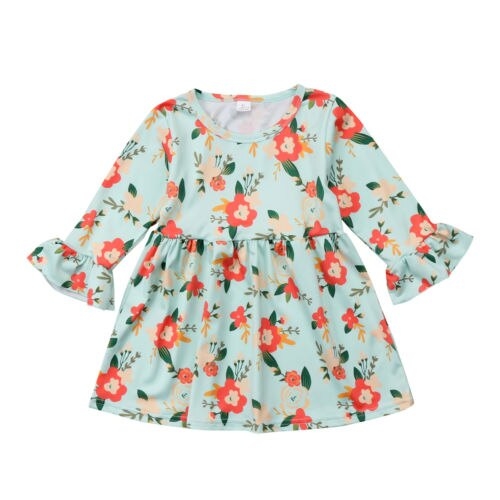 Toddler Kids Baby Girls Long Sleeve Floral